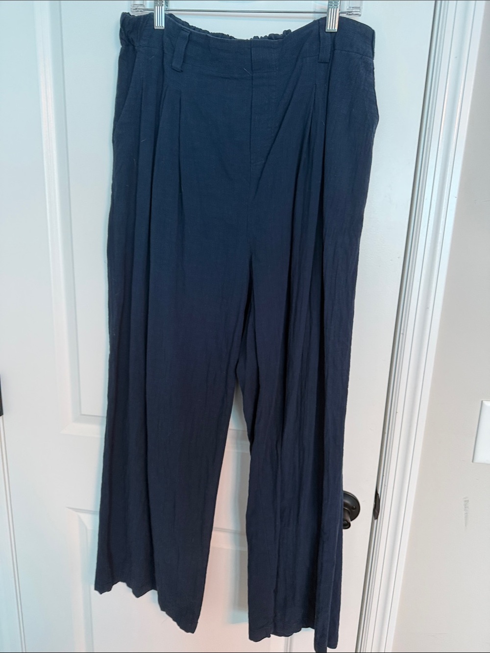 HALARA linen Wide Leg Navy Women’s Pants